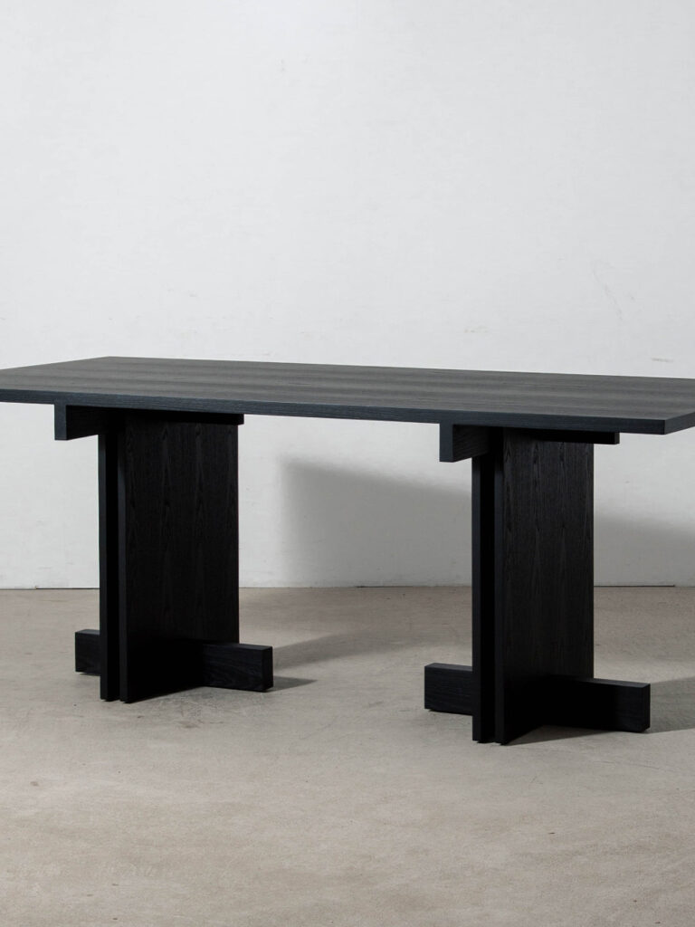 Rak Bistro Table by Francesc Rifé for Kendo in Black Ash