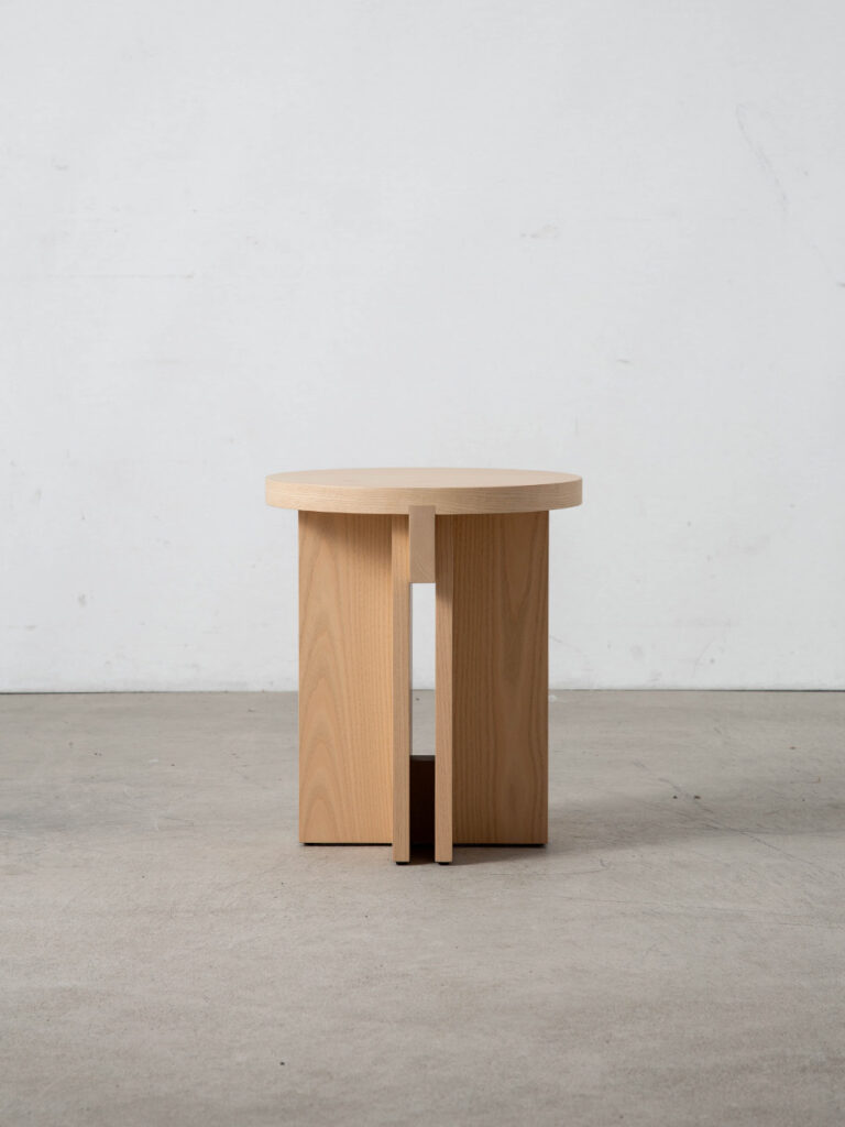 Rak Round Stool by Francesc Rifé for Kendo in Natural Ash