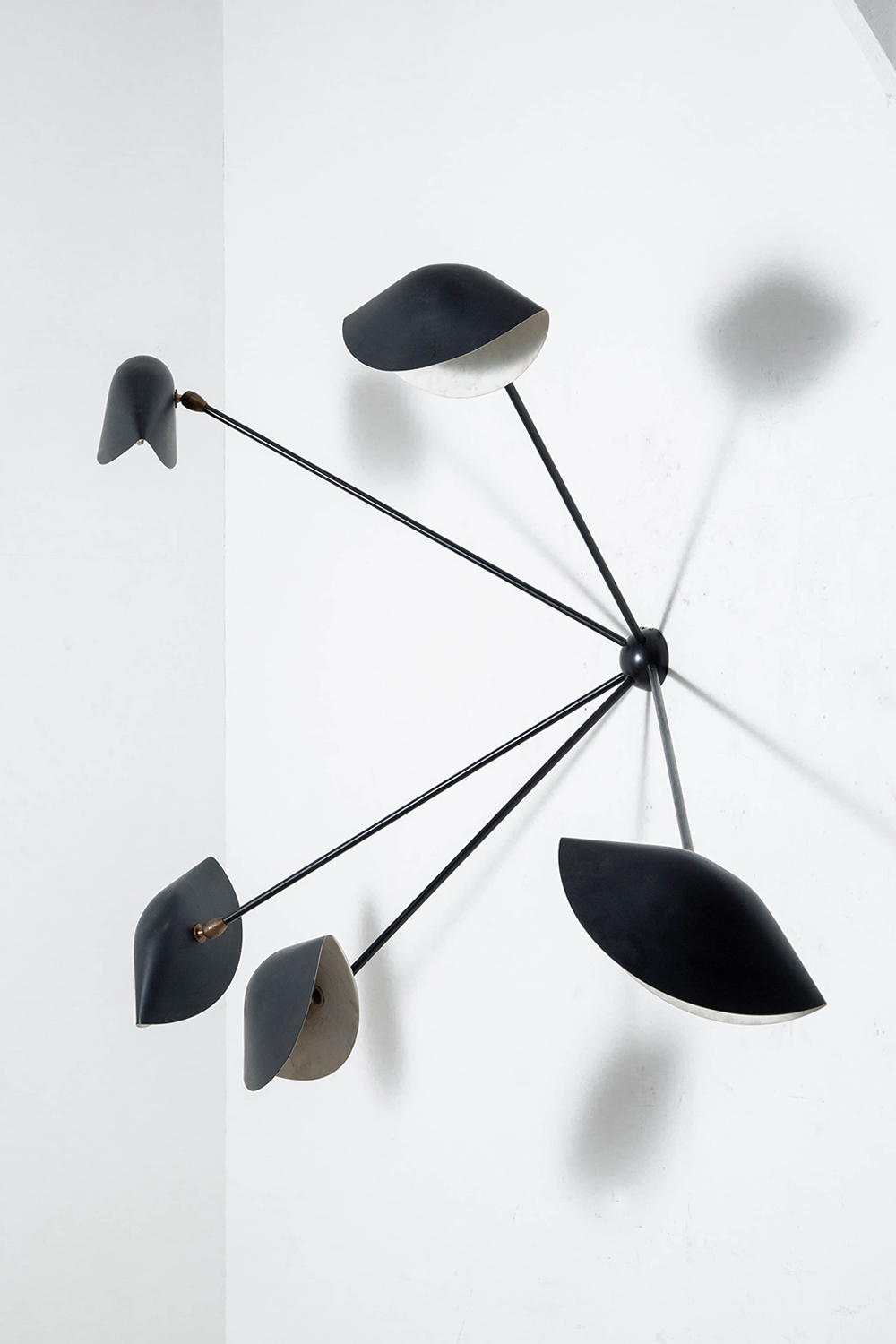 Spider Wall Lamp by Serge Mouille for Les Ateliers Serge Mouille in Steel and Aluminum