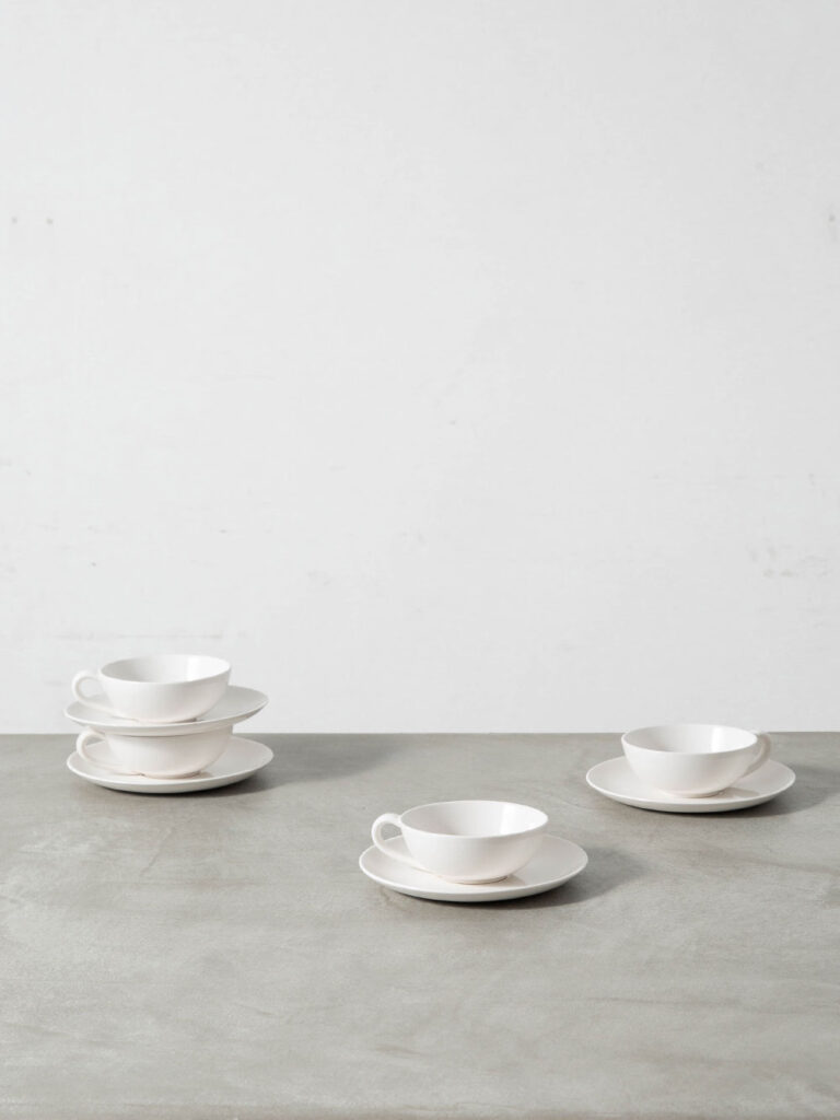 Tea Cup & Saucer Set by Sori Yanagi for Matsumura & Co in Ceramic