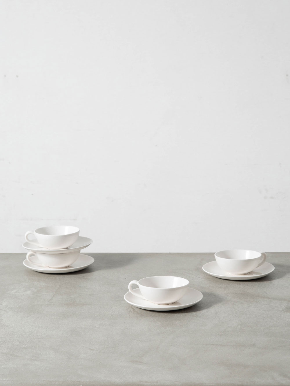 Tea Cup & Saucer Set by Sori Yanagi for Matsumura & Co in Ceramic