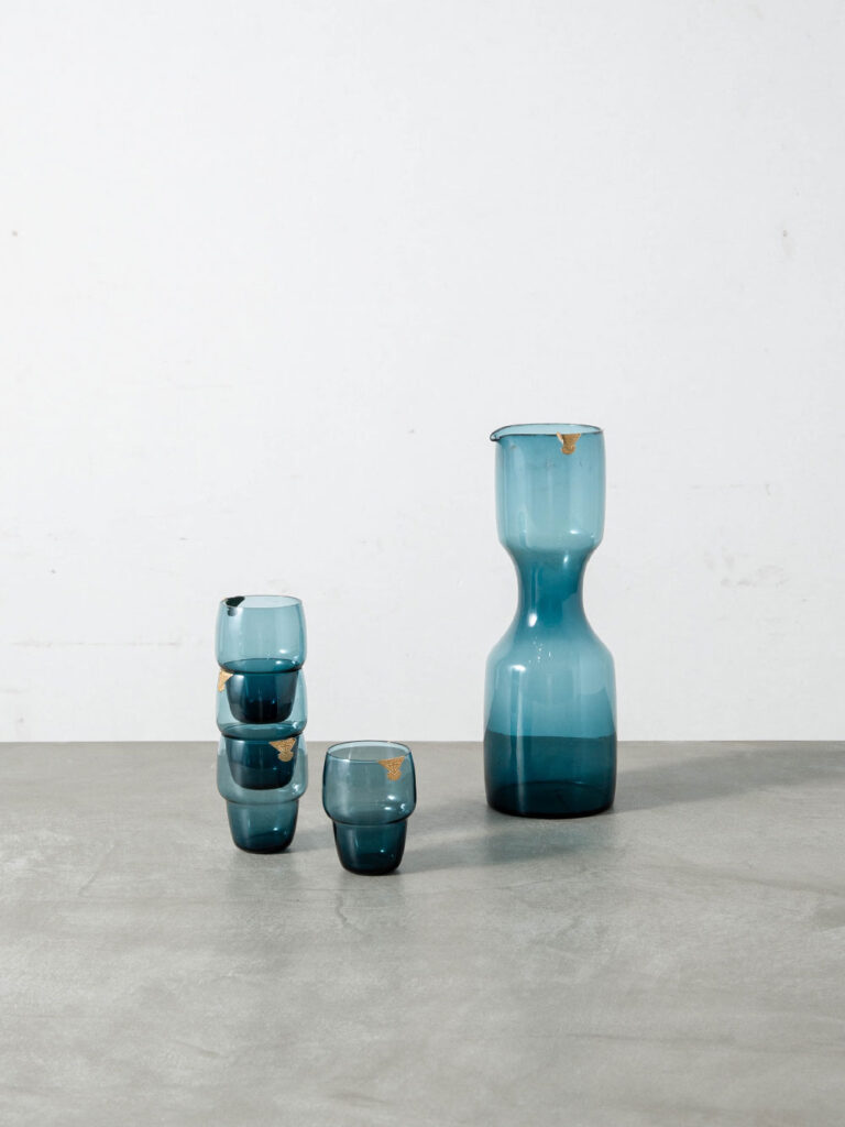 Pitcher & Cup Set by Kjell Blomberg for Gullaskruf in Glass