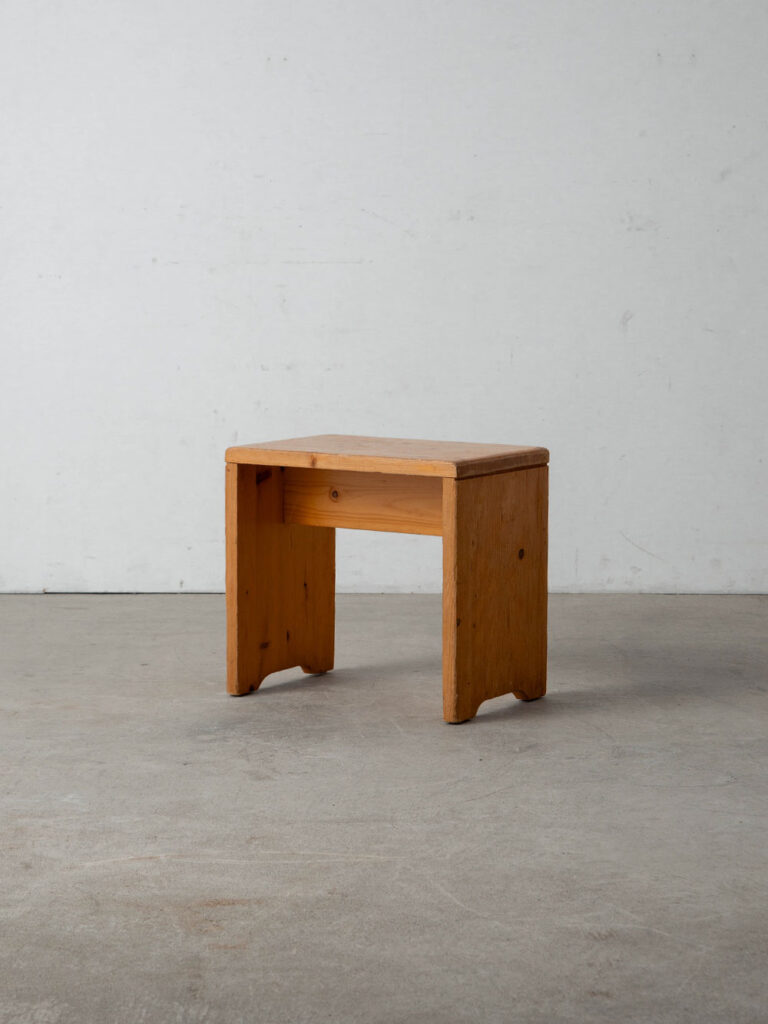 Stool by Charlotte Perriand for Les Arcs in Pine