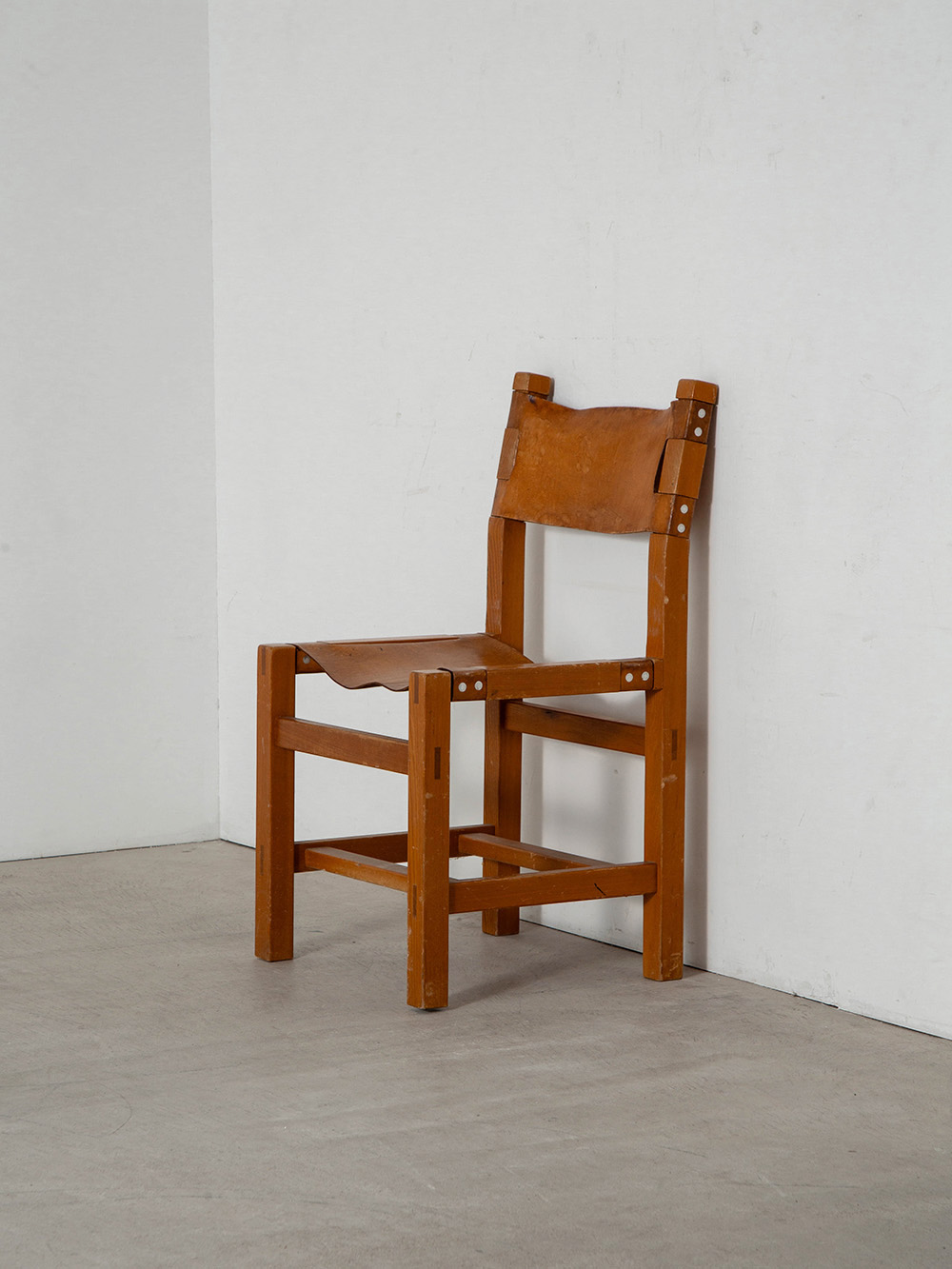 Dining Chair for Maison Regain in Elm and Leather