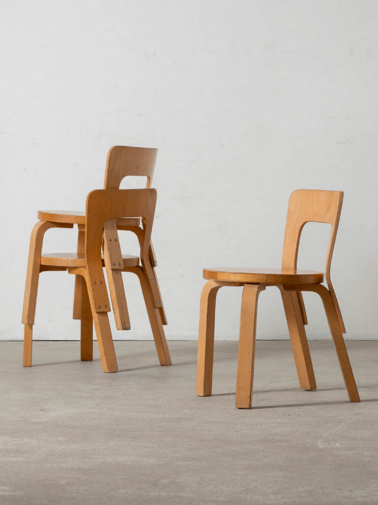 Model 65 Chair by Alvar Aalto for Artek in Birch