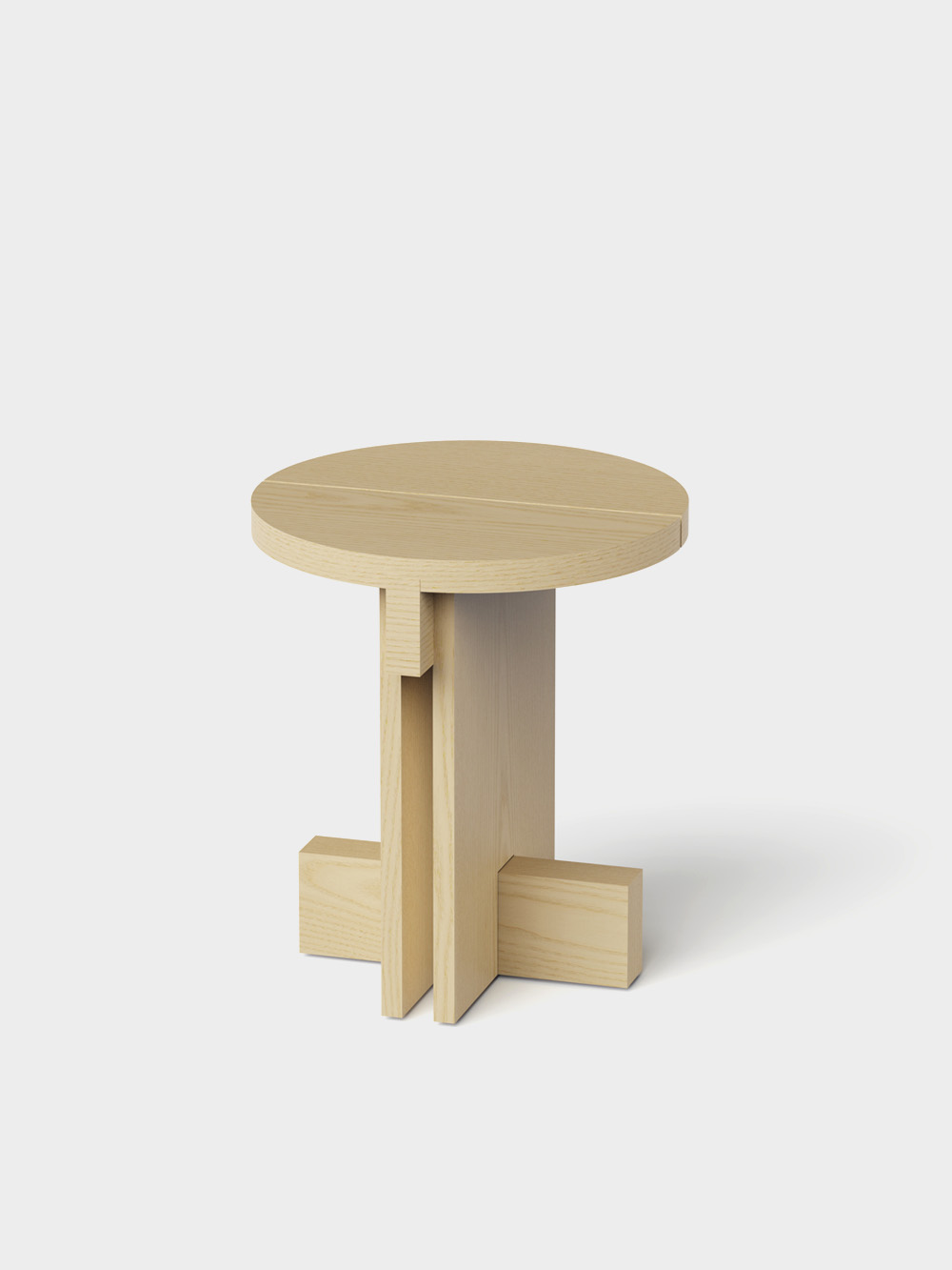 Rak Side Table φ45 by Francesc Rifé for Kendo in Black Ash&nbsp;Natural
