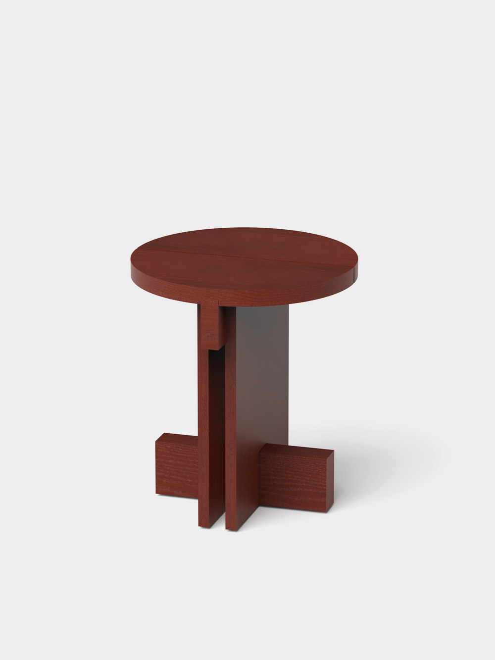 Rak Side Table φ45 by Francesc Rifé for Kendo in Black Ash&nbsp;Burgundy