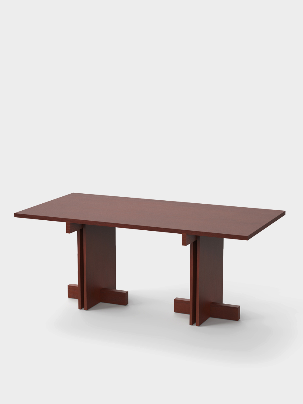 Rak Bistro Table by Francesc Rifé for Kendo in Black Ash&nbsp;Burgundy