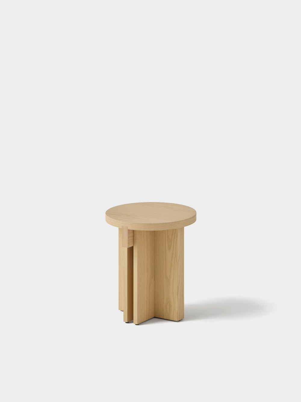 Rak Round Stool by Francesc Rifé for Kendo in Black Ash&nbsp;Natural