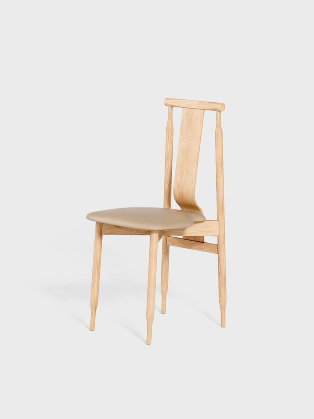 Lierna Chair by Achille and Pier Giacomo Castiglioni for Meritalia® in Ash&nbsp;Beige