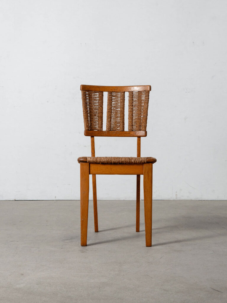 A2-1 Chair by Mart Stam for Goed Wonen in Oak and Rush Seat