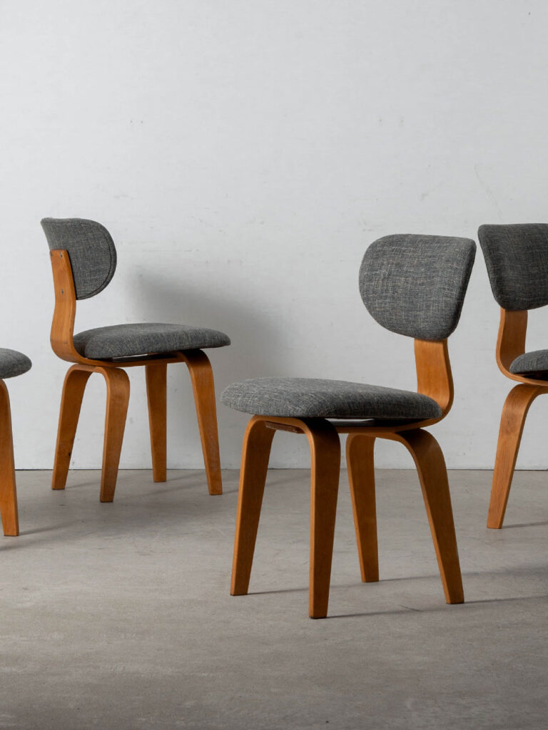 SB02 Dining Chair by Cees Braakman for Psatoe in Wood and Fabric