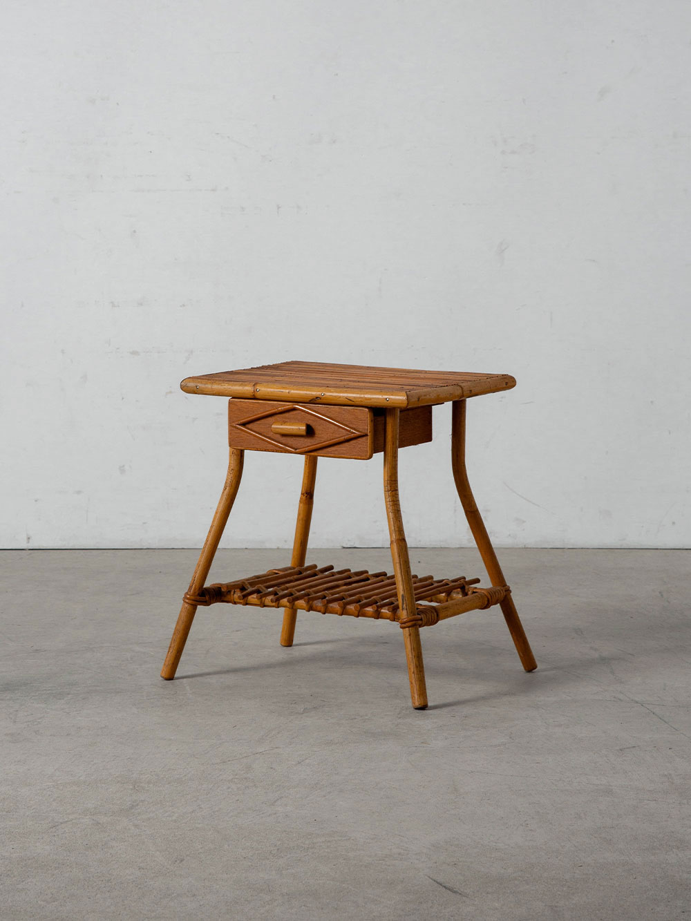 Side Table in Bamboo and Wood