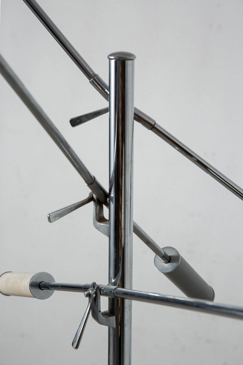 Triennale Floor Lamp by Angelo Lelii for Arredoluce in Chrome and Aluminum