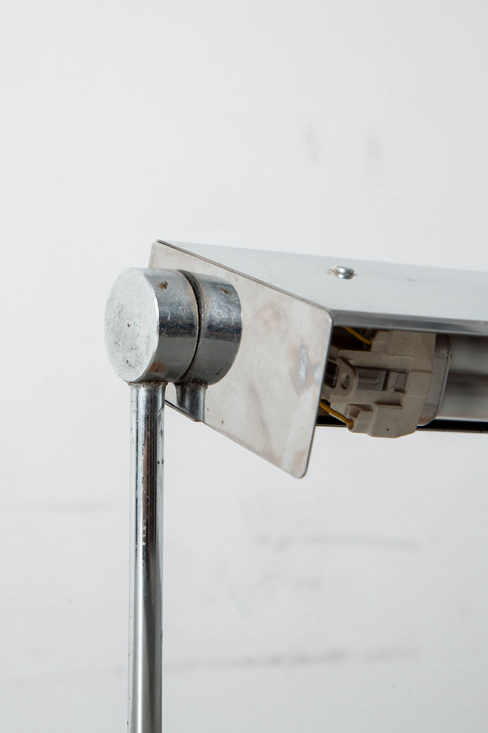 Table Lamp in Wood and Chrome