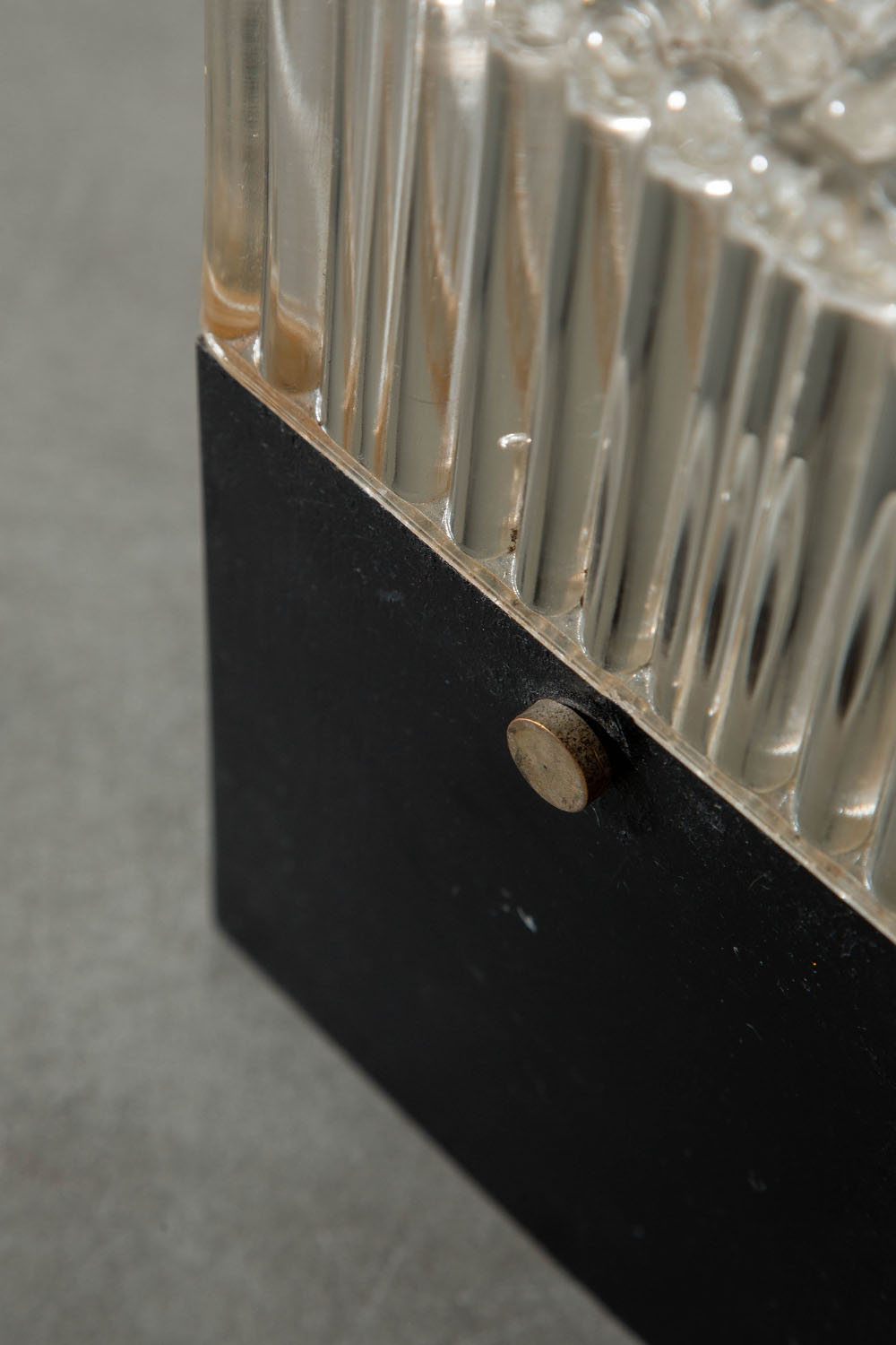 Table Lamp in Glass and Steel