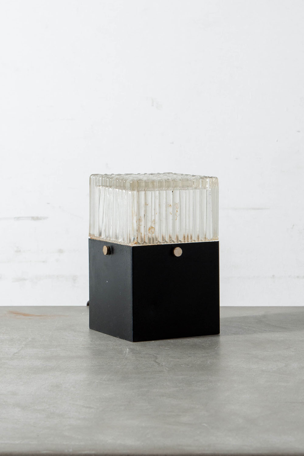 Table Lamp in Glass and Steel