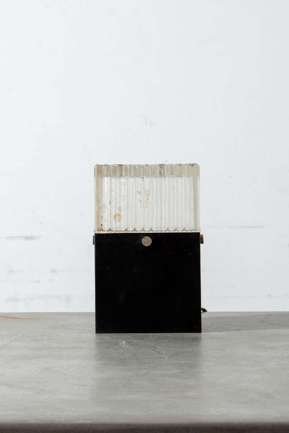 Table Lamp in Glass and Steel