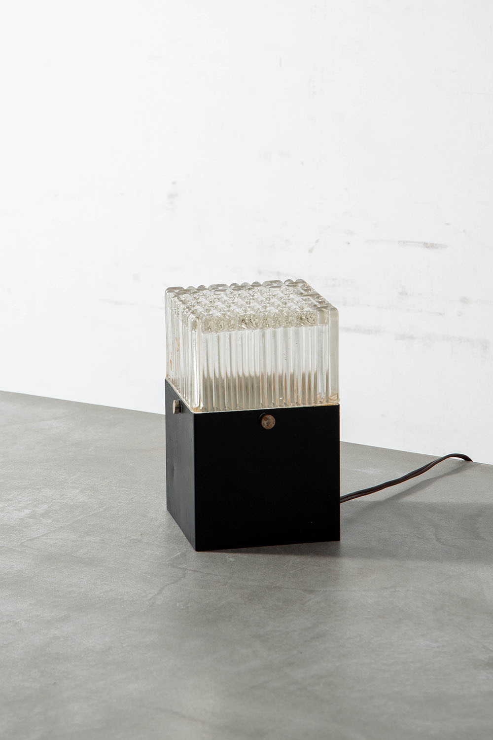 Table Lamp in Glass and Steel
