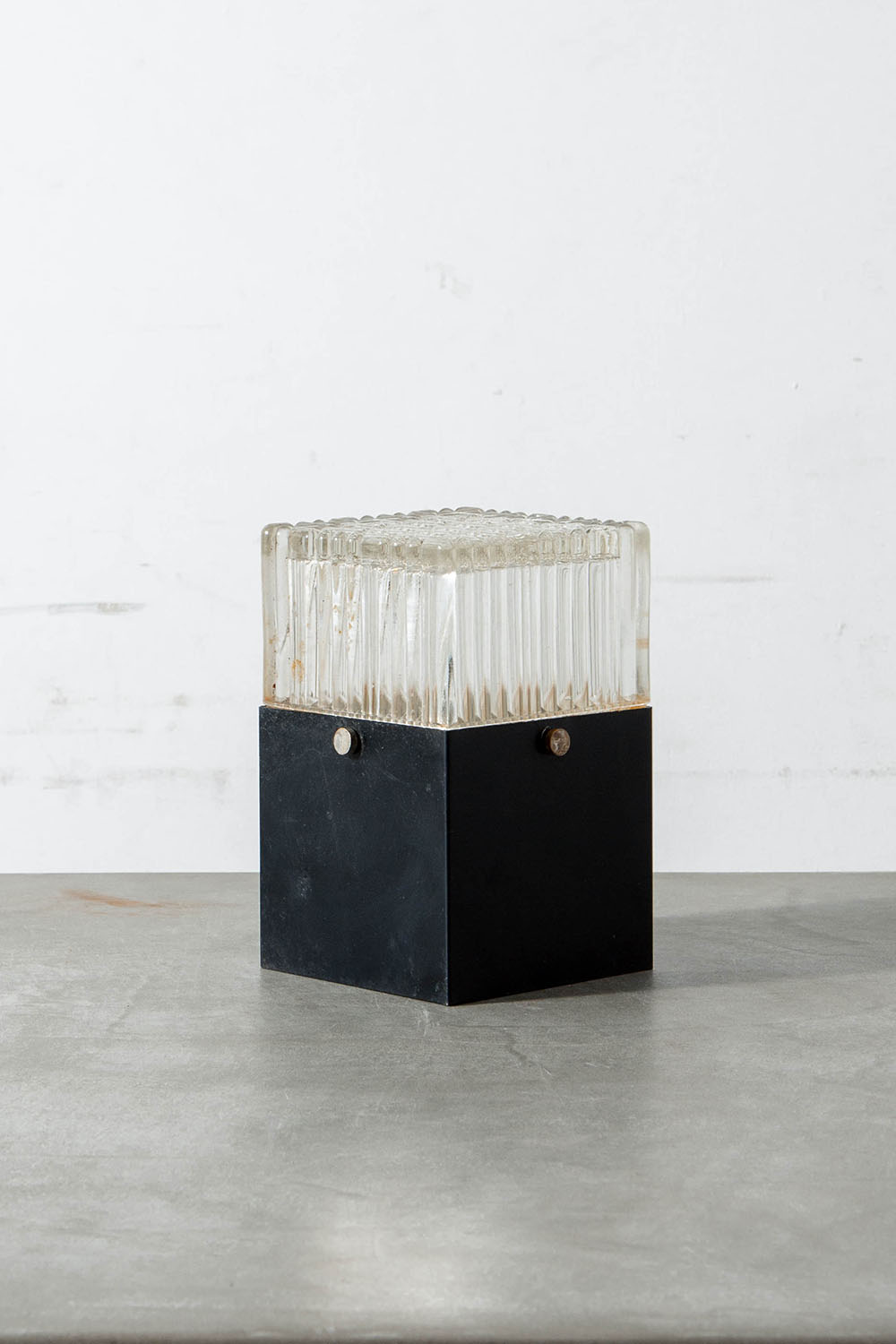 Table Lamp in Glass and Steel