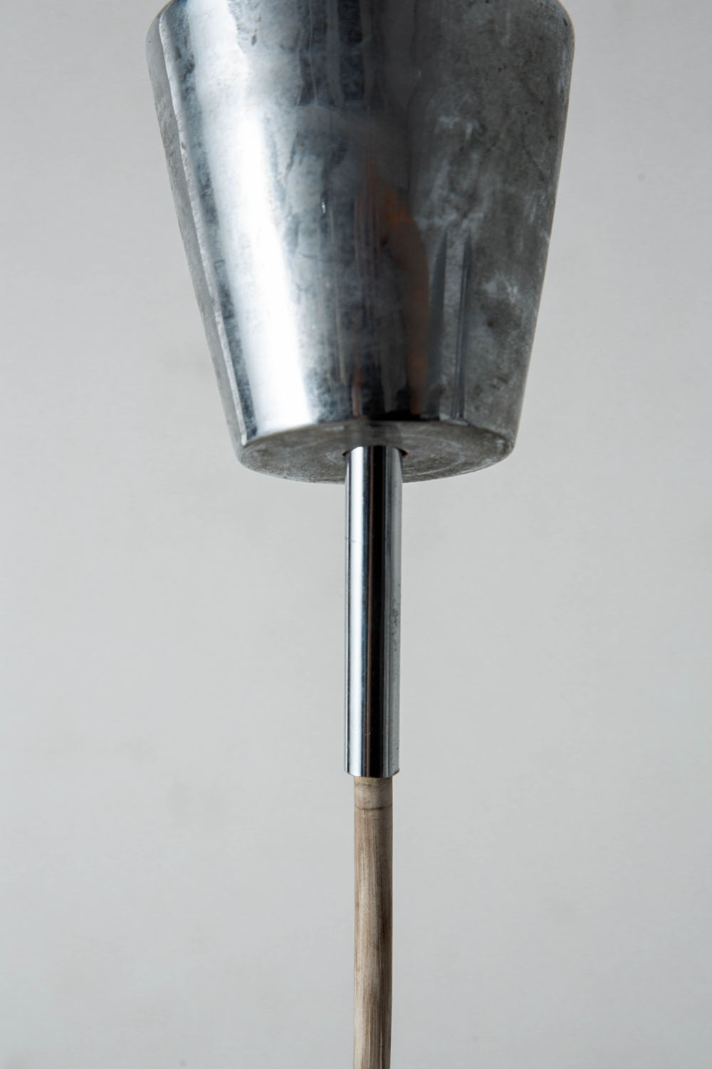 Pendant Lamp in Steel and Glass