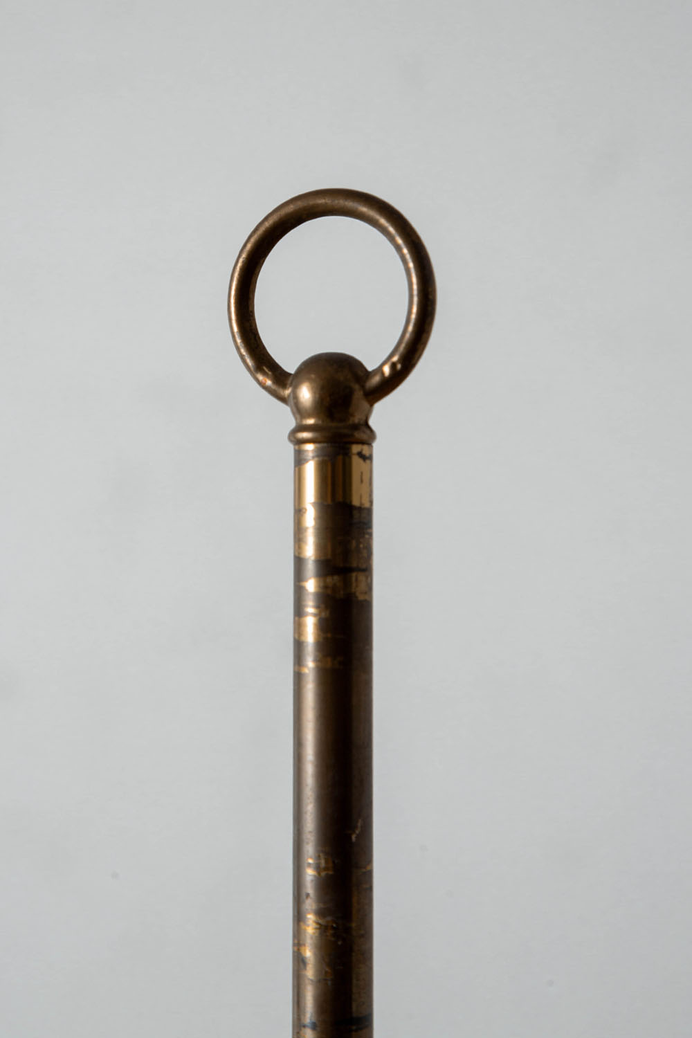 Floor Lamp in Rattan and Brass