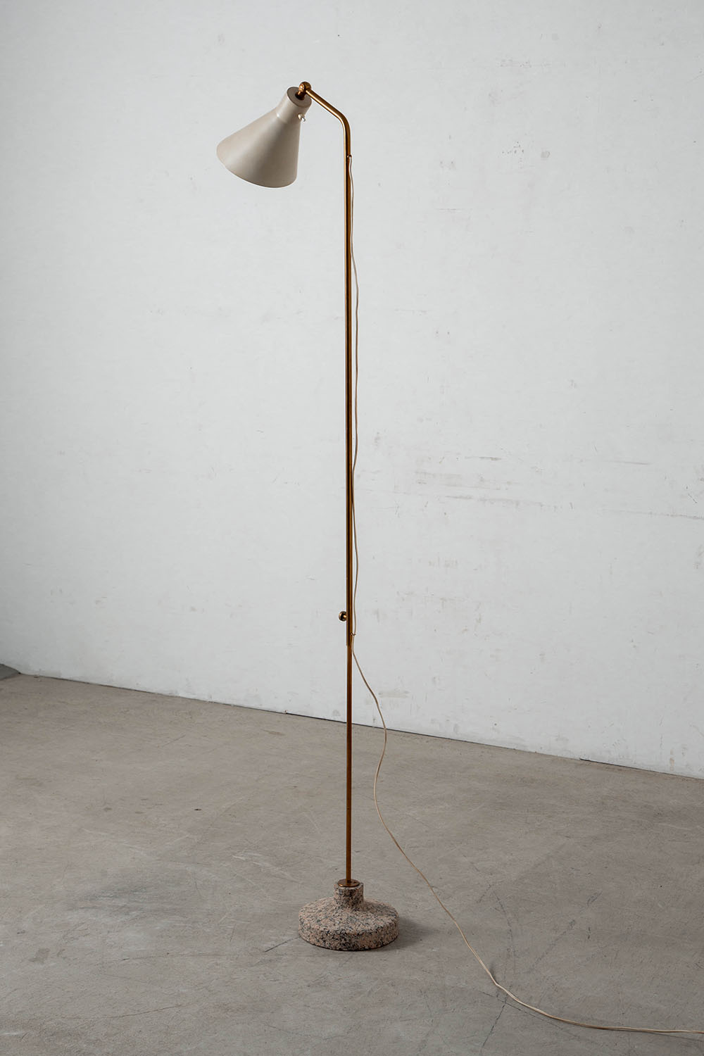 LTE3 Alzabile Floor Lamp by Ignazio Gardella for Azucena in Marble , Brass and Metal