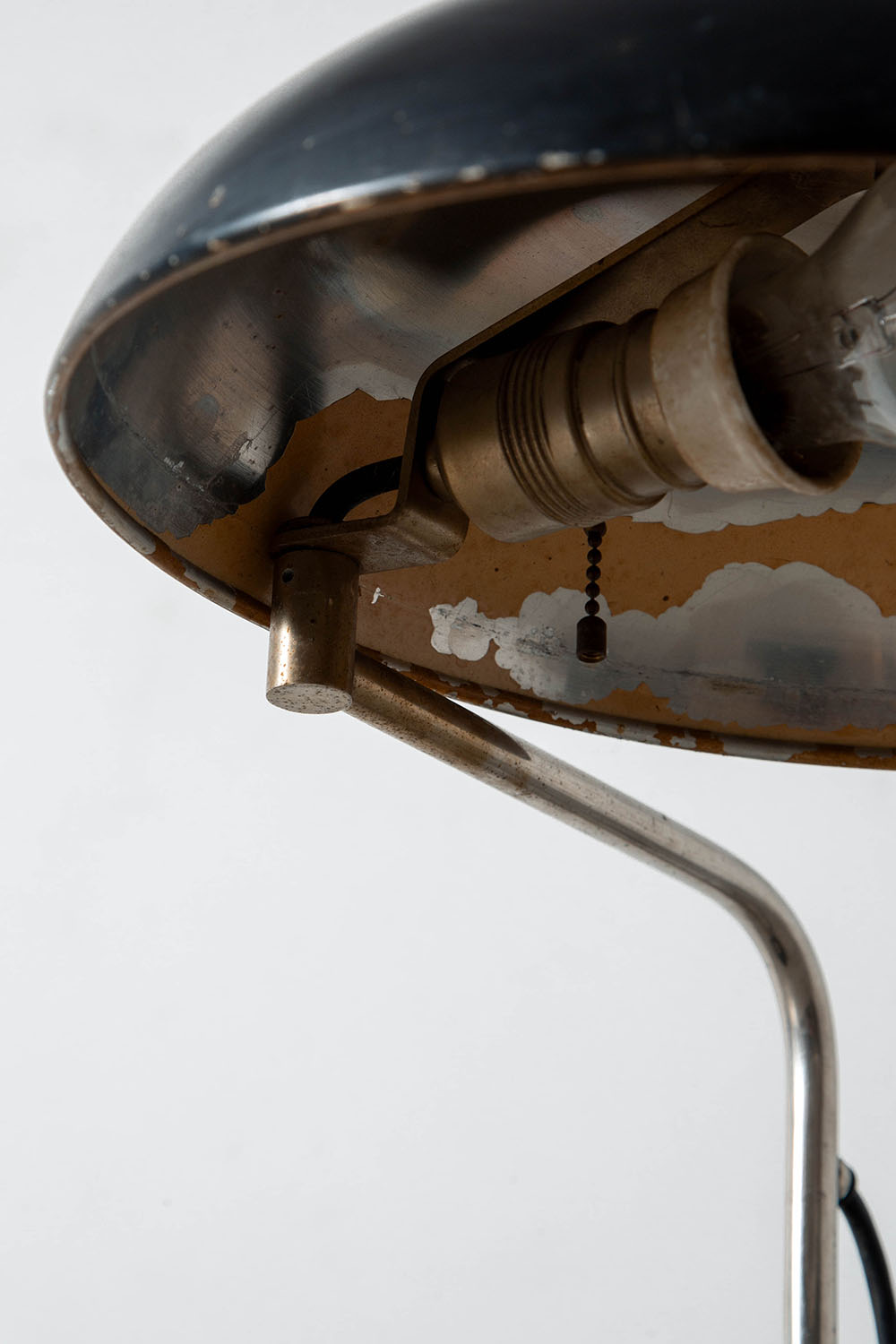 Table Lamp in Steel and Chrome