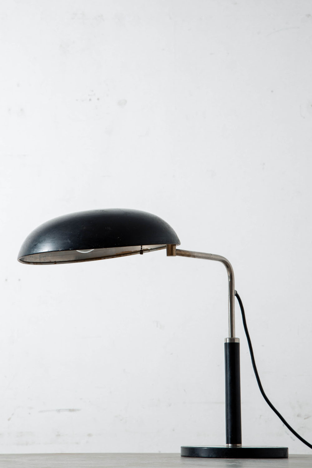 Table Lamp in Steel and Chrome