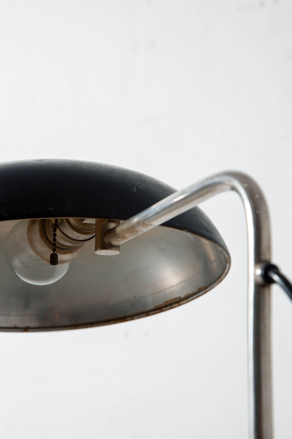 Table Lamp in Steel and Chrome