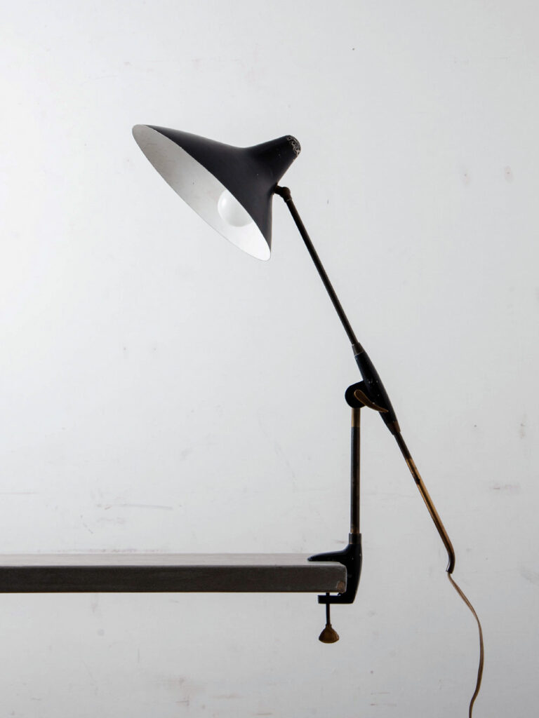 Adjustable Desk Lamp in Metal and Brass