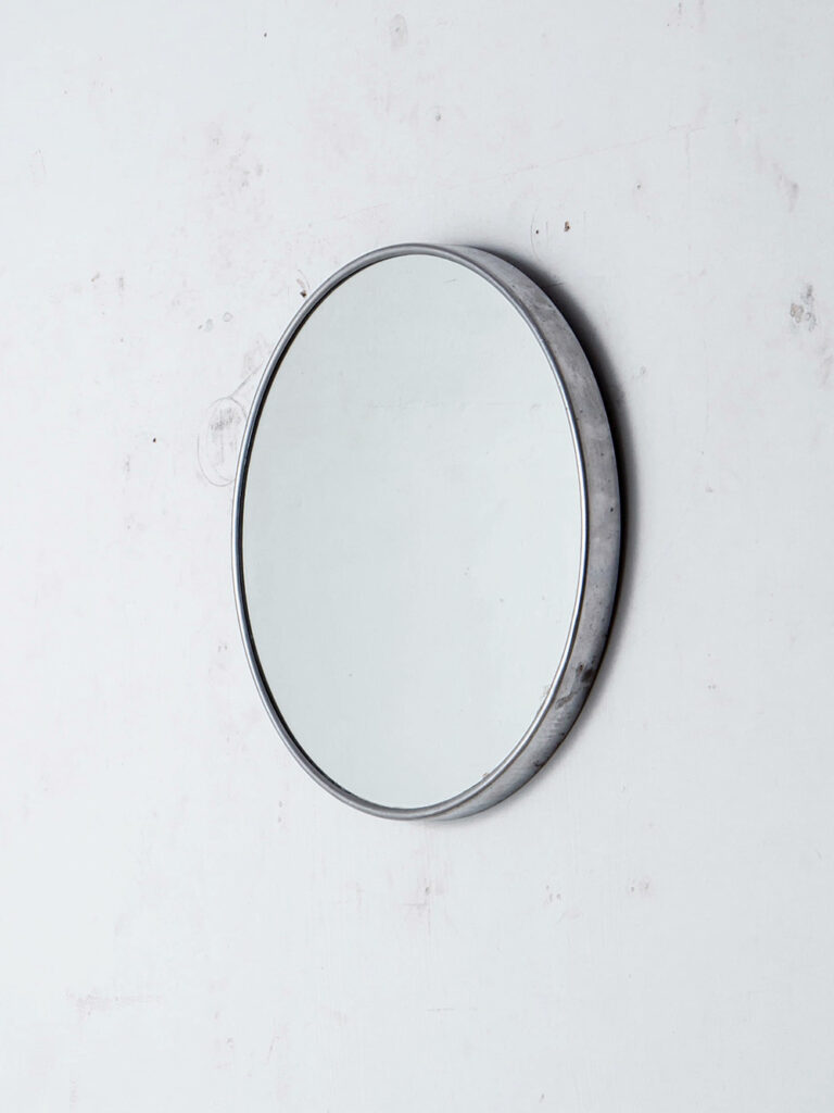 Wall Mirror in Glass and Steel