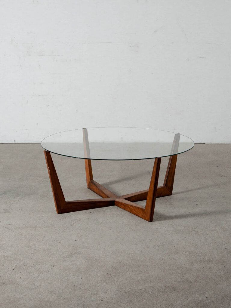 Coffee Table in Glass and Wood