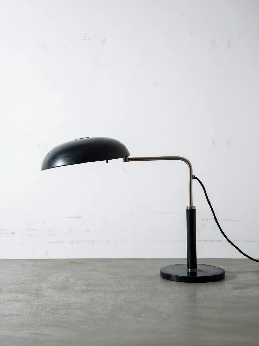 Table Lamp in Steel and Chrome