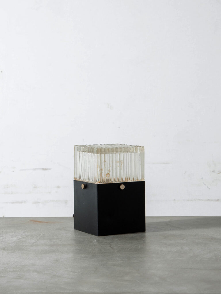 Table Lamp in Glass and Steel