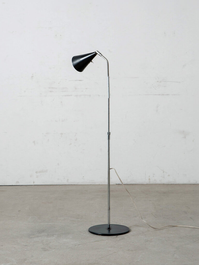 Floor Lamp in Chrome and Metal