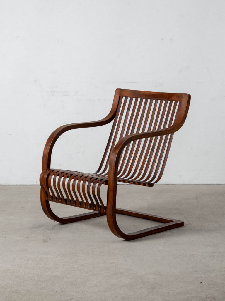 Bamboo Chair by Ubunji Kidokoro for Chikkosha in Bamboo and Wood