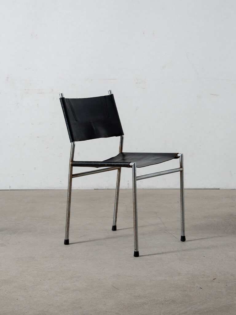 SE06 Chair by Martin Visser for Spectrum in Steel and Leather
