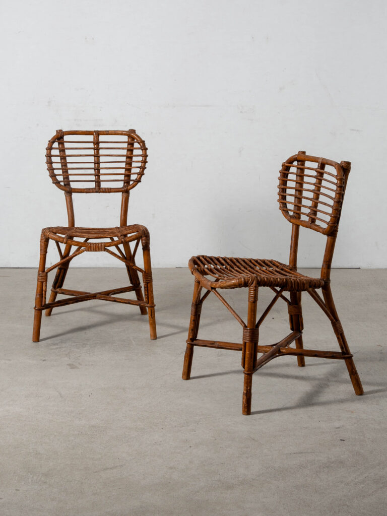 Dining Chair in Rattan and Bamboo
