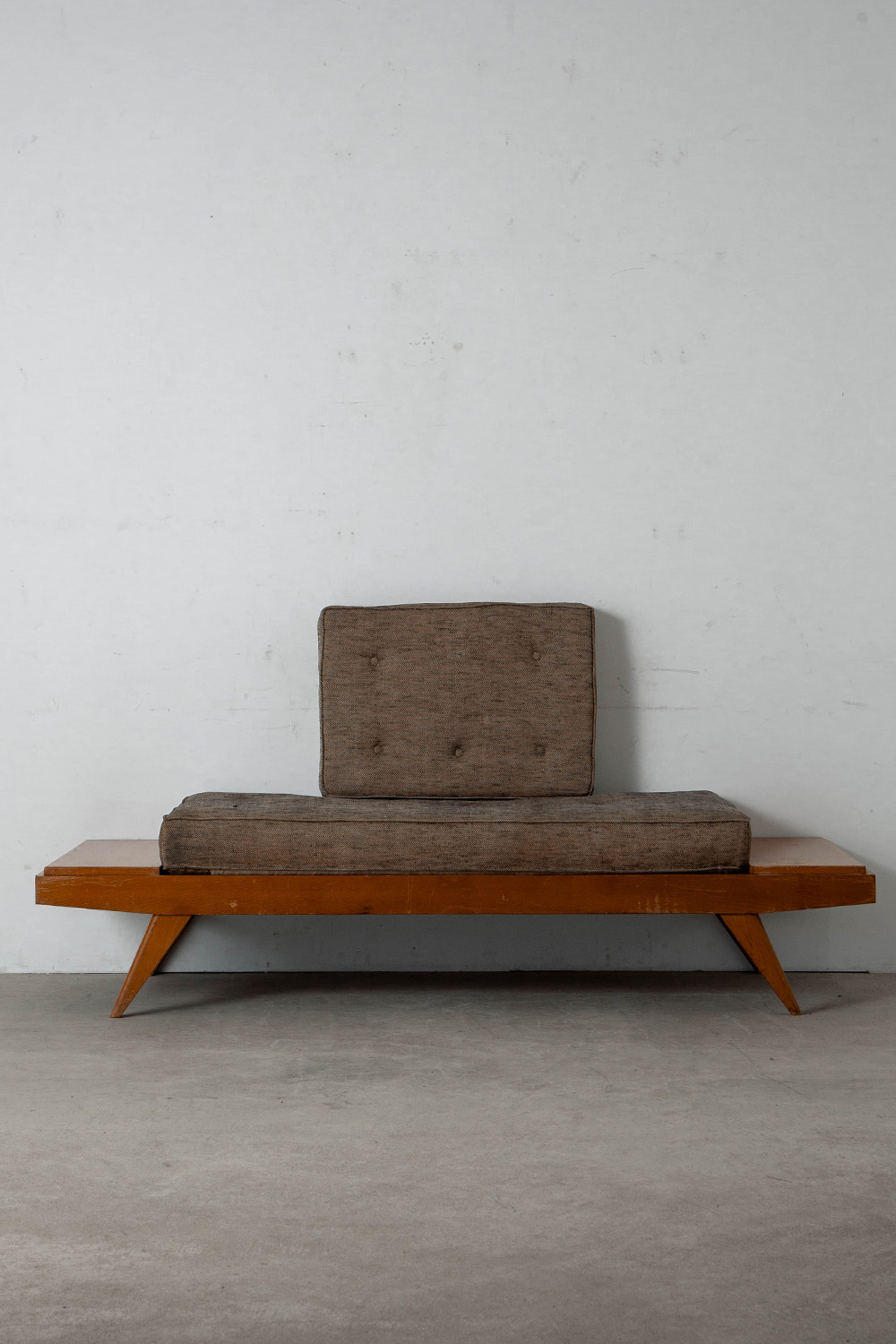 Day Bed by Pierre Guariche for Free Span  in Wood and Fabric