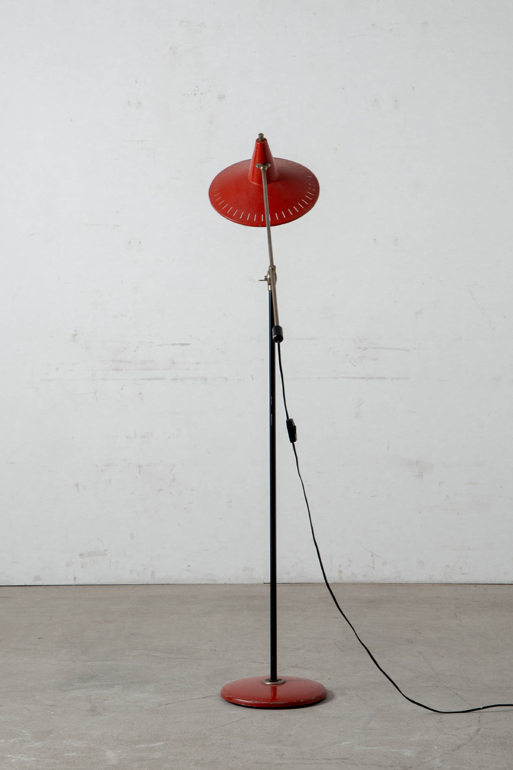 Floor Lamp by Wim Rietveld in Steel and Metal