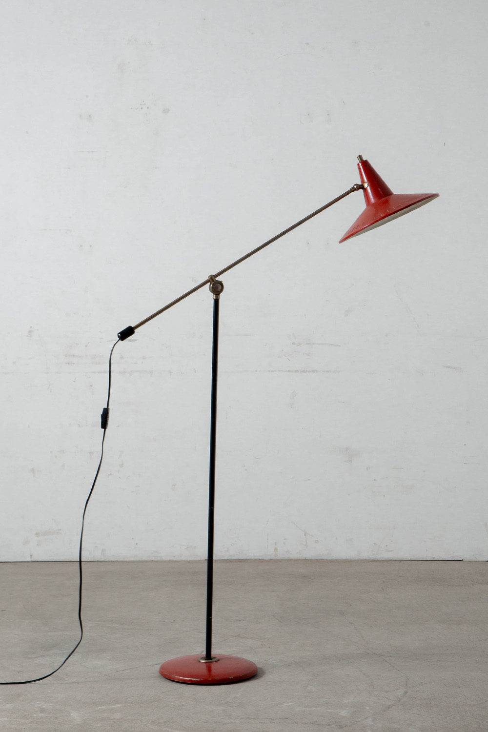 Floor Lamp by Wim Rietveld in Steel and Metal