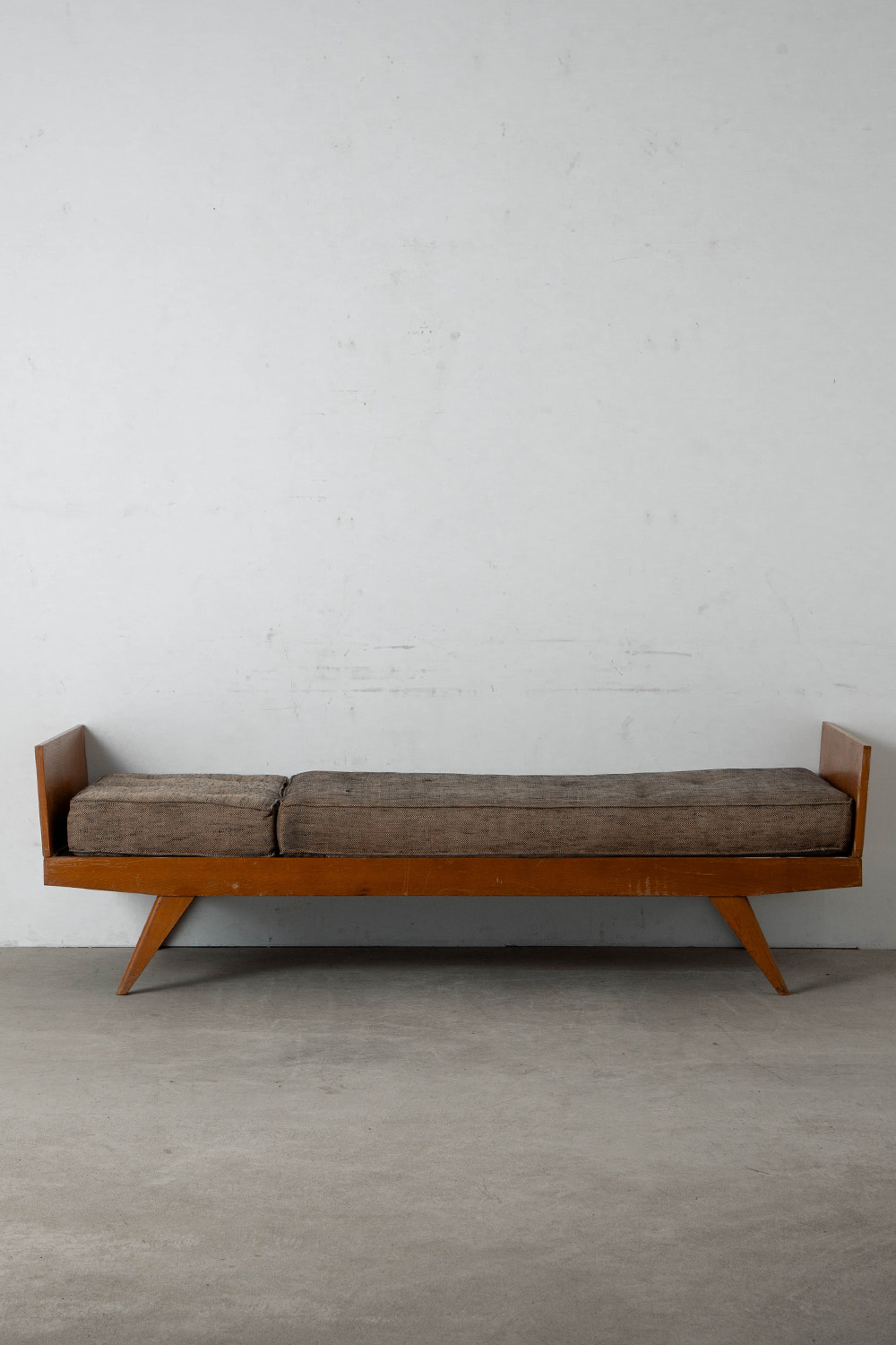 Day Bed by Pierre Guariche for Free Span  in Wood and Fabric