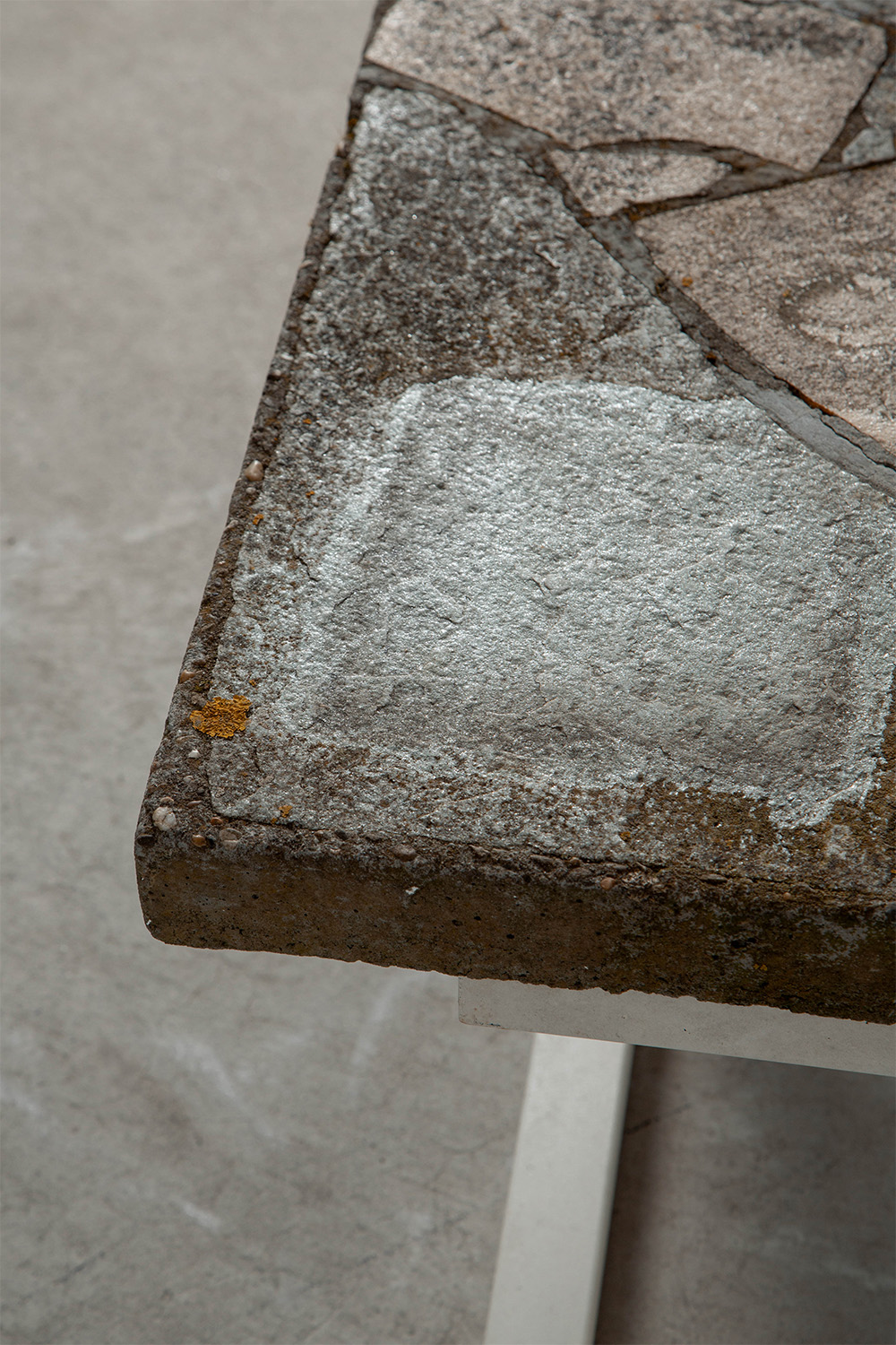 Coffee Table in Stone and Steel