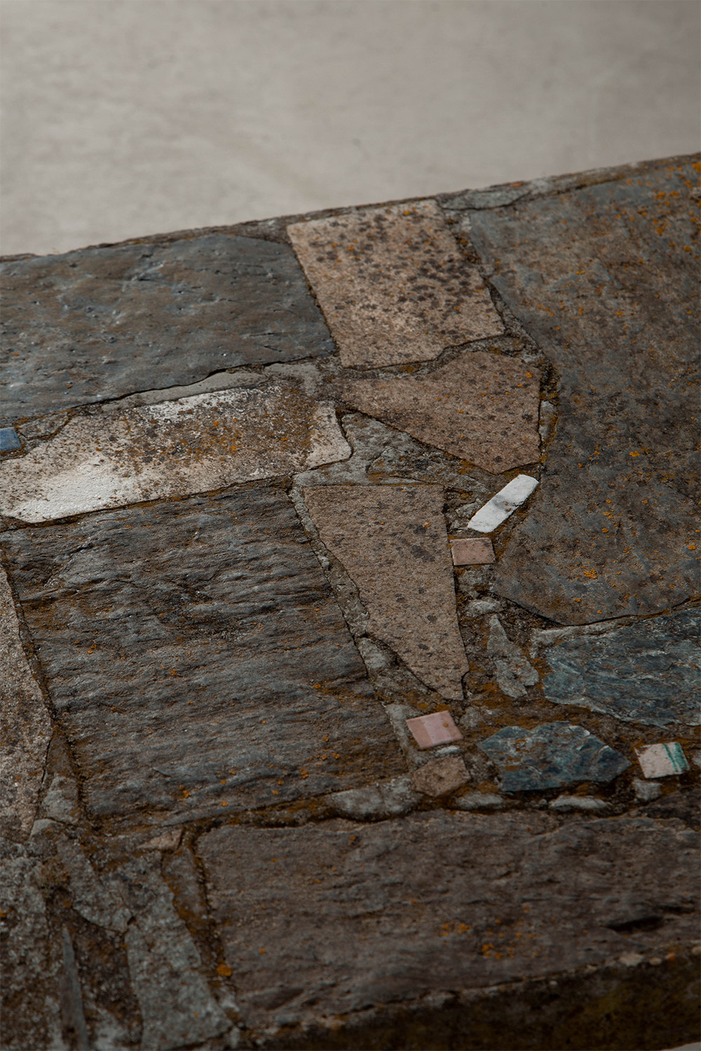 Coffee Table in Stone and Steel