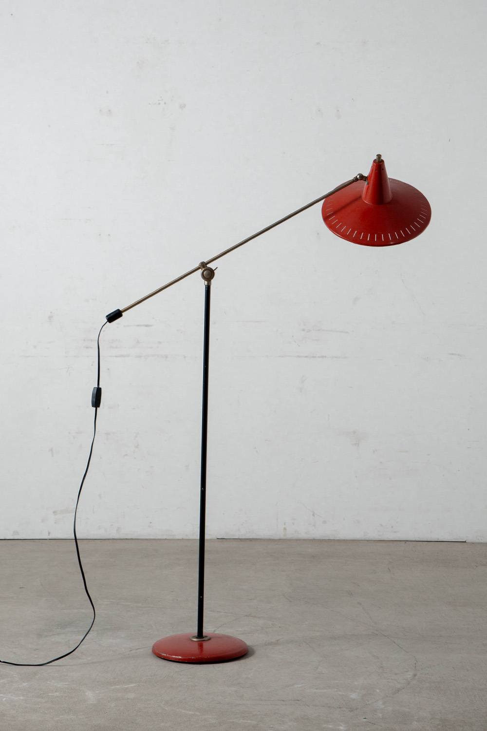 Floor Lamp by Wim Rietveld in Steel and Metal