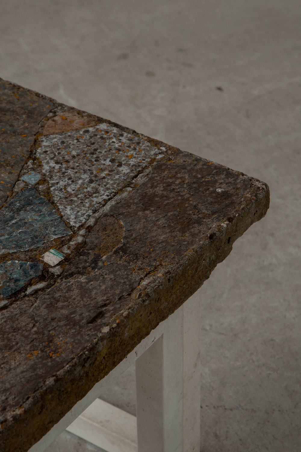 Coffee Table in Stone and Steel
