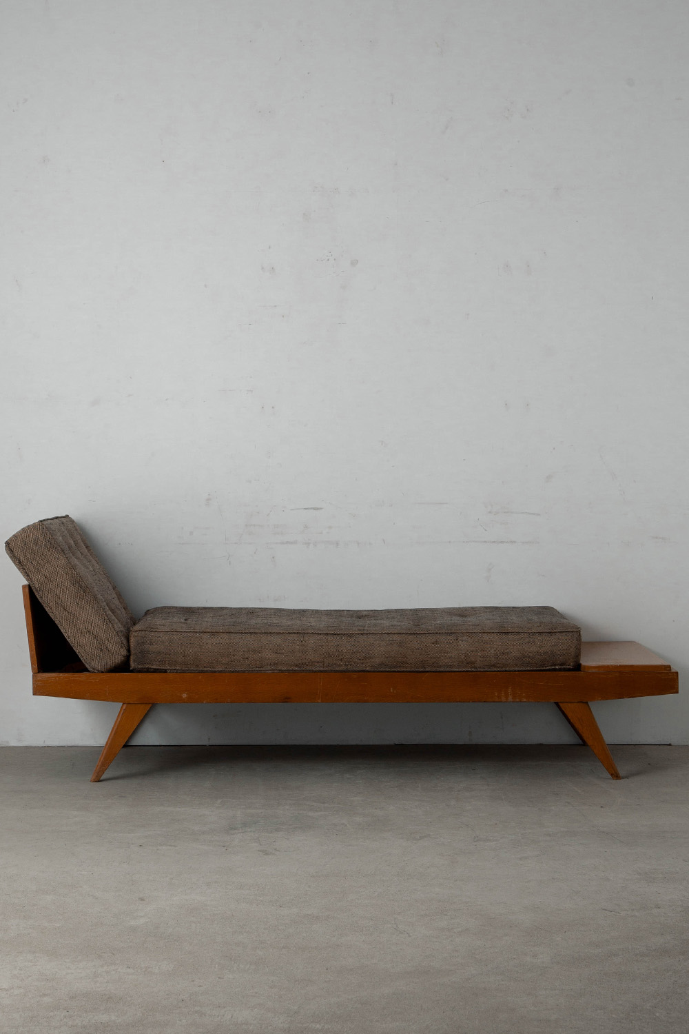 Day Bed by Pierre Guariche for Free Span  in Wood and Fabric