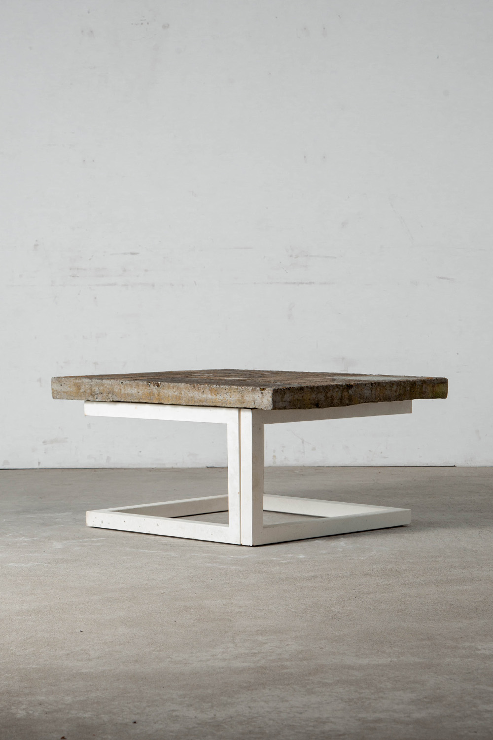 Coffee Table in Stone and Steel