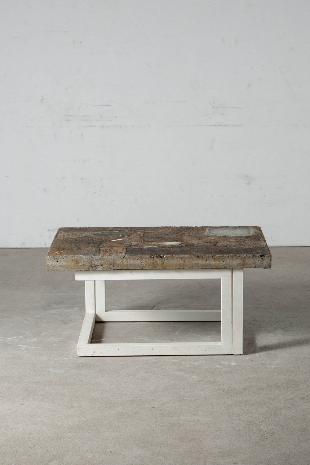 Coffee Table in Stone and Steel